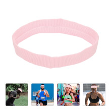 Minkissy 3Pcs Gym Hairband Workout Headbands Nylon Pink Unisex For Fitness Running Yoga Cycling