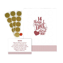 Valentine'S Day Scratch-Off Poster With 14 Revealable Messages For Daily Countdown Activity 8.5 Inches By 11 Inches