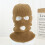 Face Covering Fine Knit Camel Three-Hole Cold Weather Mask 1
