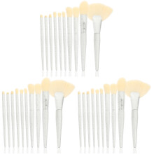 3Sets Women Makeup Brushes White Eye Tools Practical Use