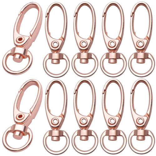 Fermoirs à gâchette pivotants en or rose 35 mm (50 pièces)