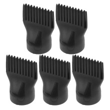 5Pcs Black Hair Dryer Comb Attachment Nozzle for Versatile Use and High Temperature Resistance