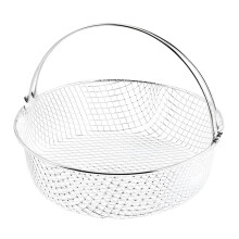 Stainless Steel Mesh Air Fryer Basket for Kitchen Lightweight Easy Clean Versatile Cooking Silver 10.5 Inch
