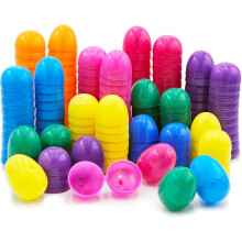 Fillable Easter Eggs 2.3" (25-Pack), Colorful Plastic with Hinge, Compatible with Easter Egg Hunt & Surprise Fills