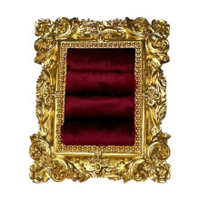 Vintage Style Ring Holder Decor Jewelry Organizer for Ceremonies Living Room Red