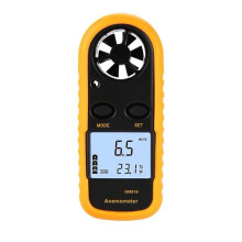 QenASHaing GM816 Mini Anemometer, 4.13" ABS Handheld Wind Speed & Temperature Meter, Portable, Easy-Read – Compatible with Outdoor Activities &