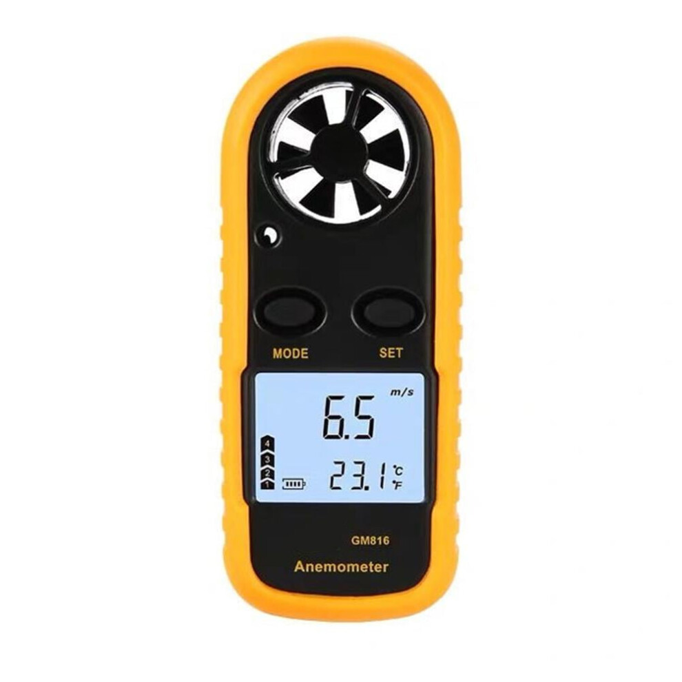 Qenashaing Gm816 Mini Anemometer, 4.13" Abs Handheld Wind Speed & Temperature Meter, Portable, Easy-Read Â Compatible With Outdoor Activities & 9327961689121