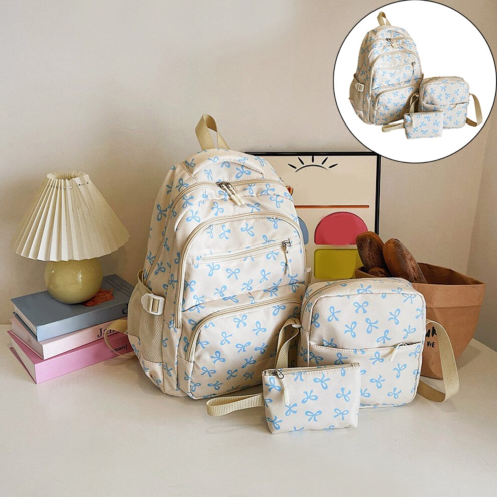 Laptop Backpack Nylon Bow Pattern Spacious Multiple 962029976318