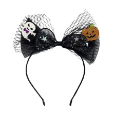 Halloween pumpkin bow headband for women and teens