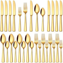 Gold Silverware Set Stainless Steel 20-Pc for 4