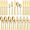 Gold Silverware Set Stainless Steel 20-Pc for 4 1