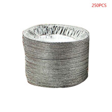 250pcs Disposable Oval Loaf Pan Aluminum Tin Foil Egg Tart Mold Cupcake Muffin