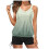 Women's Light Blue Tankini Set Black Bottoms 2X 1