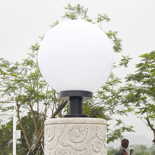 Landscape post light outdoor lamp white acrylic 1 piece