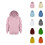 Sweat à capuche zippé uni pour enfants 1