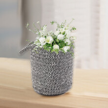 Woven Hanging Storage Basket with Handles – Gray Snack & Cosmetic Holder for Kitchen, Pantry, Bathroom, Entryway | Compatible with Aestivo