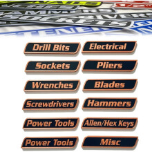 12-Pack Magnetic Toolbox Labels, 12/24/36 PCS Durable Metal Drawer Tags, Strong Magnet for Garage Storage, Easy Stick & Remove