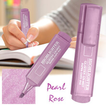 Highlighter Glitter Color Highlighter Key Marker Pen Water Based Marker Pen Optional Head Glitter,Rose Purple,4.5*0.9 inch