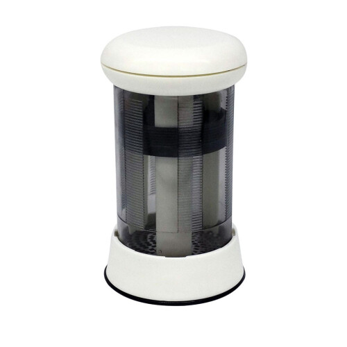 Cheese Grater/Shaver, BPA-Free Plastic and Metal, Diameter, Interchangeable Blades, Includes Lid (White)