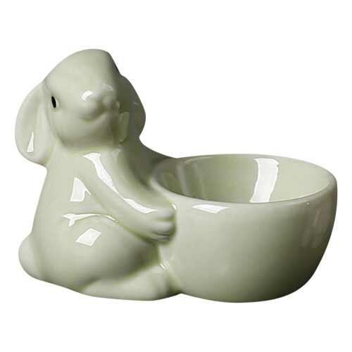 Ceramic Rabbit Egg Cup – Easter Bunny Egg Holder for Soft-Boiled Eggs, Home & Kitchen Decor, 3.5"x2.6", 1 Pack