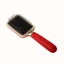 Luxurious Rhinestone Cushion Hairbrush for Women – Gentle Scalp Massage & Detangling, Portable, Multi-Color – Compatible with All Hair Types