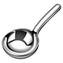Stainless Steel Ladle, Korean Style Wide Serving Spoon, 3.25 inch wide, 1 Inch Deep, 7 Inch Length, Mukbang Style