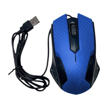Blue Wired Optical Mouse, USB, Ergonomic Design for Office/Home/Gaming, Comfortable Grip, Stable Performance, 4.5x2.8x1.2 in