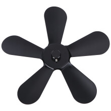 1Pc Aluminum Stove Fan Black Heat Powered Fan Accessory with Silent Operation