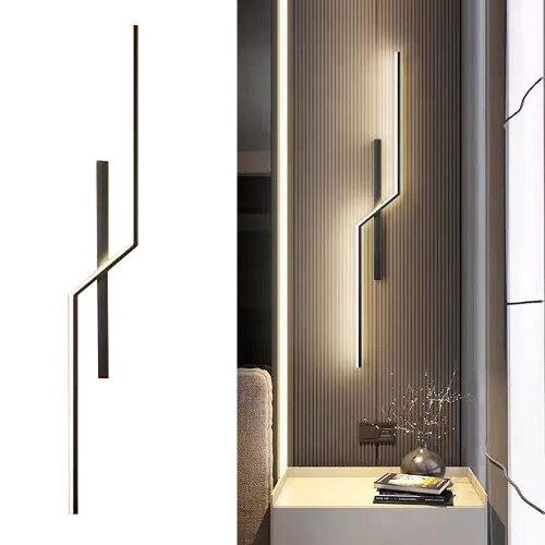 Rechargeable Battery Wall Sconce with Remote & Timer – Modern Black Wireless Light, Compatible with Hallway Decor