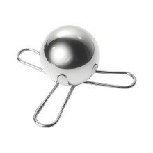 Stainless Steel Espresso Cooling Ball with Stand – Reusable Metal Chiller for Iced Coffee, Compatible with All Mugs