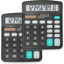 Pekkaxy Desktop Calculator 12-Digit Large LCD Solar Battery