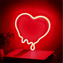 Heart-shaped Neon Lights - Romantic Ambiance, Aesthetic Upgrade, Housewarming Gift, Usb/battery Powered for Indoor Outdoor Decor