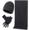 Conjunto masculino de gorro, cachecol e luvas com tela sensível ao toque 1