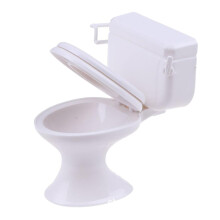 Puppenhausmöbel, Puppen, Miniatur-Vintage-Badezimmer-Toilettenspielzeug, weißes Babyspielzeug