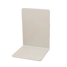 Stort vitt och grått bokställ i plast (17x12x11,8 cm) | Halkfri skrivbordsorganisatör för böcker och anteckningsböcker