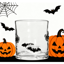 Verres à jus à motifs chauve-souris et araignée de 414 ml (14 oz) pour la décoration de votre bar à la maison ou pour vos fêtes.