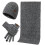 Conjunto masculino de gorro, cachecol e luvas com tela sensível ao toque 1