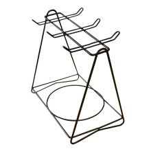 Porte-tasses à café triangulaires robustes en acier inoxydable noir, accessoire gain de place pour la cuisine et le bureau