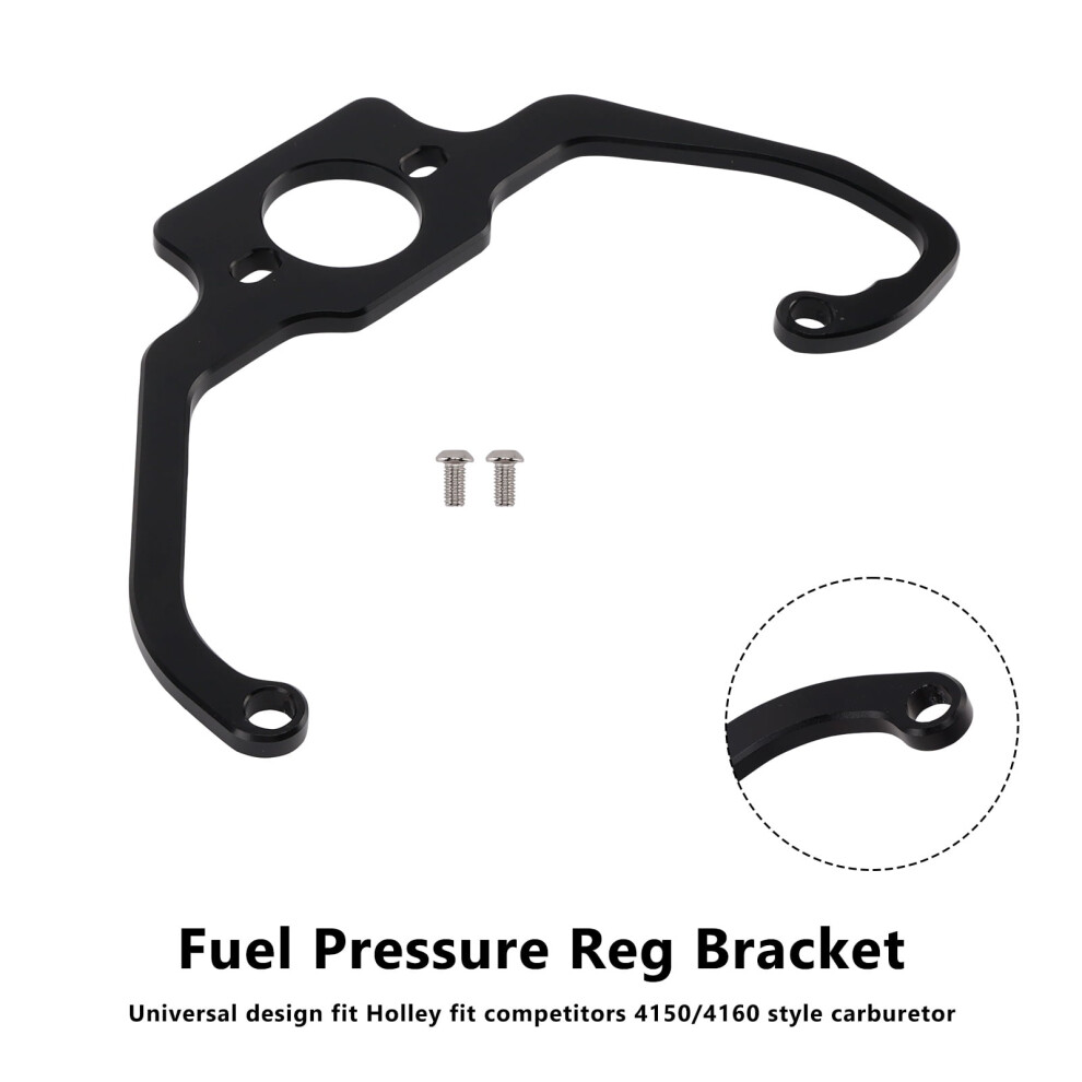 Fuel Pressure Reg Bracket Fit Holley Fit For Competitors 4150/4160 Carburetor Black 9448990628643