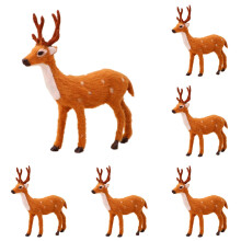 Sculpture de renne de Noël – Mini statuette de renne debout, décoration pour la maison, le bureau, un bureau, une étagère ou une cheminée