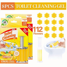 Nettoyant pour cuvette de toilettes en gel à motif floral frais – 6 parfums, désodorisant et anticalcaire, compatible avec les toilettes standard