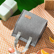 Sac isotherme Bento – Sac isotherme en velours côtelé étanche avec poche zippée, 22,5 x 25,5 x 13 cm, multicolore