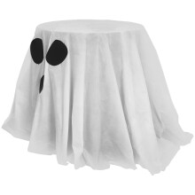 Spooky Ghost Tablecloth Waterproof Disposable Round Table Cover for Decor