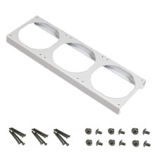 Supporto rialzato per ventola del computer da 12 cm, estensione di altezza di 25 mm, in acciaio zincato per un flusso d'aria ottimizzato e un sistema