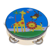 4" Handheld Tambourine for Kids & Adults – Plastic/Metal Percussion Instrument, Educational Gift for KTV, Party, Games – Compatible with All Ages