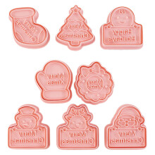 Sunxin Christmas Cartoon Cookie Molds, 8-Pc Set – Compatible with Home Baking, Family Gatherings & Festivals