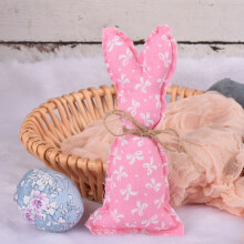 Décorations de Pâques : Lapins en peluche rustiques en tissu, parfaits pour une maison de campagne, un mariage, garnir des paniers et des plateaux