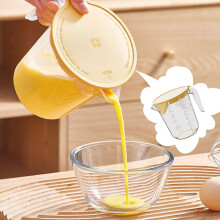 Verre doseur en plastique de 1000 ml avec couvercle à filtre fin, compatible micro-ondes, lave-fruits et ustensile de pâtisserie – Convient à un