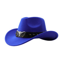 Chapeau western marron à lanière ajustable, idéal pour les festivals et les activités de plein air.