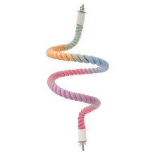 Bøyelig klatretau i gradient-stil for fuglebur – kompatibel med parakitter, undulater, nymfeparakitter, parakitter og turtelduer